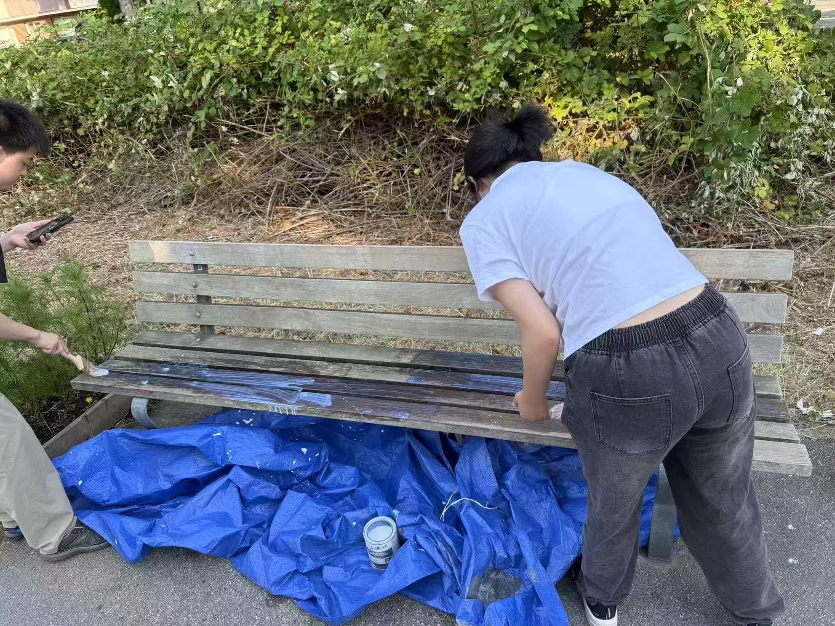 AOC Greenway Bench Repainting: Vancouver photo 2